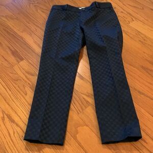 Banana republic true navy size 4 jacquard ankle pants with pockets.  NWOT